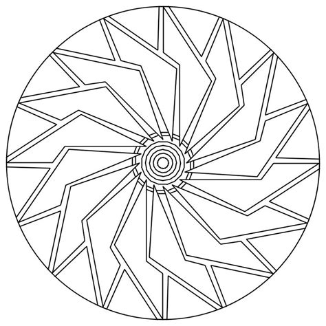 Spiral Mandala Coloring Pages Sketch Coloring Page