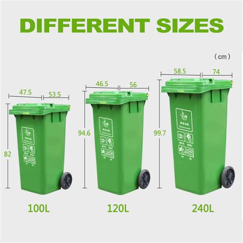 China 240 Liter Green Waste Bin Container Price Trash Can / Garbage Bin ...