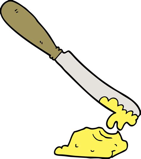 cartoon knife spreading butter 12138285 Vector Art at Vecteezy