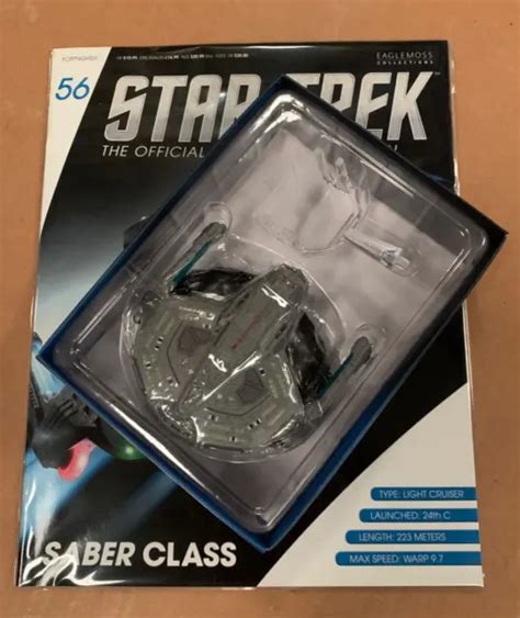 Saber Class Uss Yeager Starship Model Star Trek Eaglemoss New In