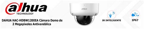 DAHUA HAC HDBW1200EA Cámara Domo de 2 Megapíxeles Antivandál