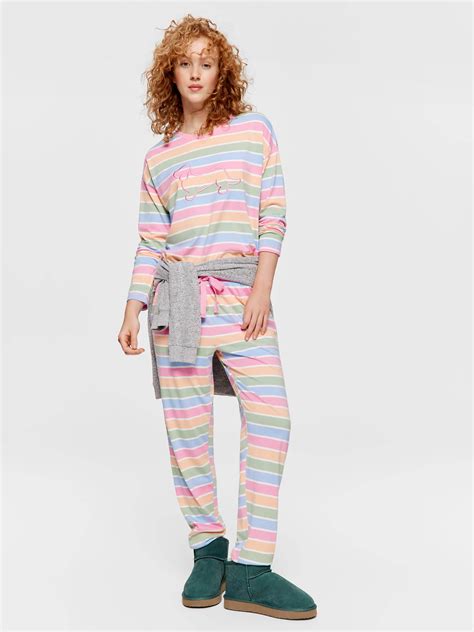 Rainbow Stripe Tapered Pj Pant Multi Peter Alexander Online