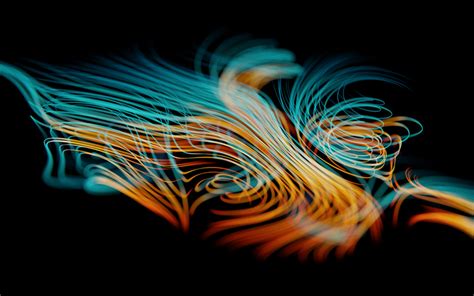 Selective Coloring Abstract Beam Wavy Lines Digital Art