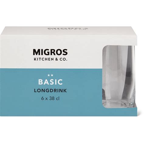 Migros Kitchen Co Basic Bicchieri X Cl Longdrink Migros