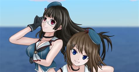 艦隊これくしょん 「摩耶ってんだ、よろしくな。」 「鳥海です。よろしくです。」 Yskのイラスト Pixiv