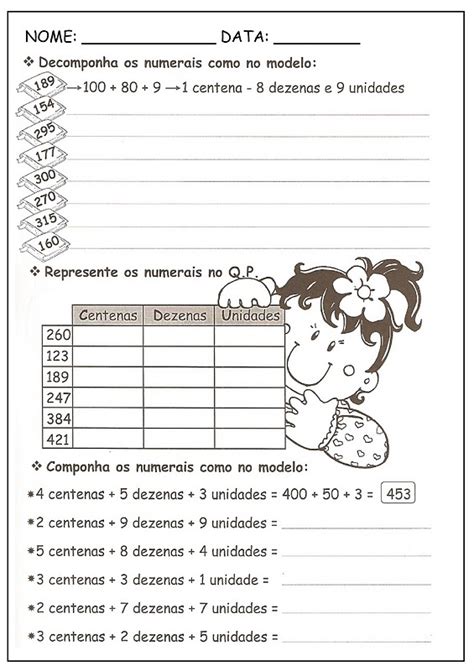 3º Ao 5º Anos Atividades De ComposiÇÃo E DecomposiÇÃo De NÚmeros Cuca Super Legal Educação