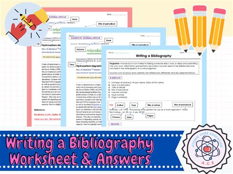 Writing A Bibliography Worksheet And Answers Teaching Resources Worksheets Library