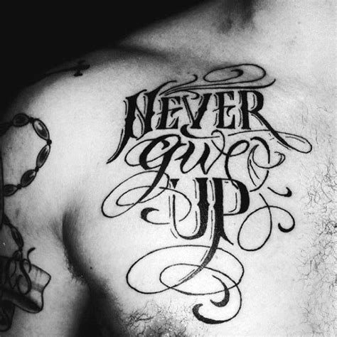 60 Strength Tattoos For Men - Masculine Word Design Ideas