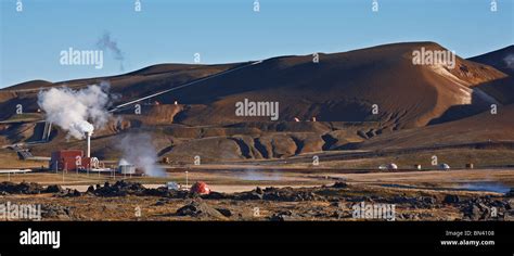 Krafla Geothermal Power Plant Iceland Stock Photo Alamy