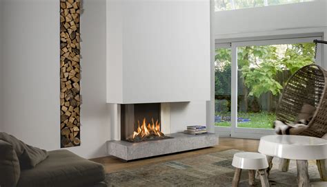 Gas Fireplace View Bell 3 Bellfires Contemporary Closed Hearth 3 Sided