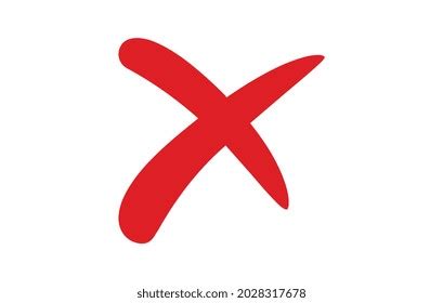 Cross Sign Element Red Grunge X Stock Vector Royalty Free