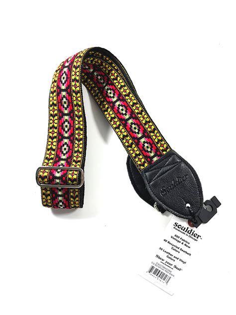 Souldier Guitar Strap Soldier Bohemian Red Handmade Reverb