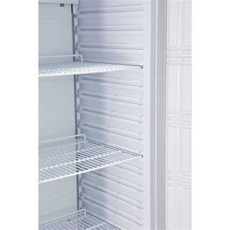 cu ft commercial reach  refrigerator  white  manual defro