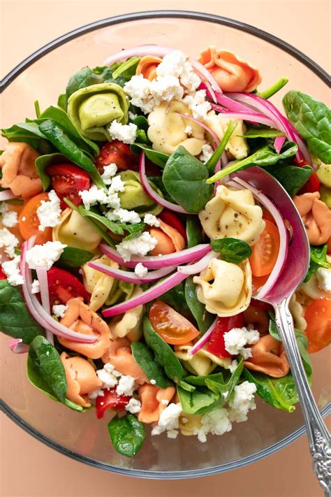 Spinach Tortellini Salad Peas And Crayons