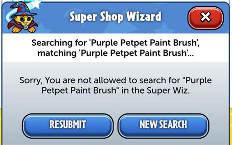 Supershop Wizard cant search brushes? : r/neopets