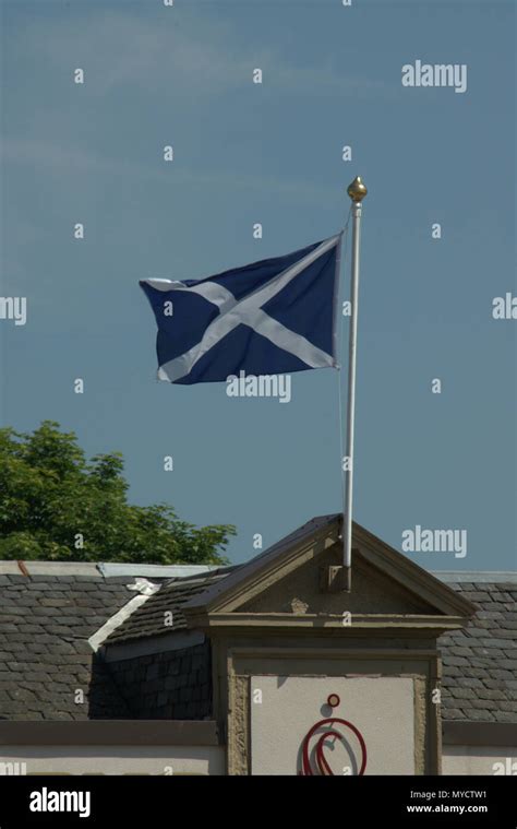 Scottish flag, saltire or St. Andrew's cross Stock Photo - Alamy