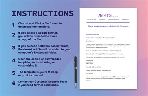Digital Marketing Agency Drip Email Campaign Template in Word, PDF ...