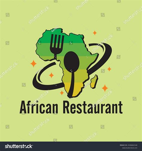 African Restaurant Logo Vector Illustration Stock Vector Royalty Free