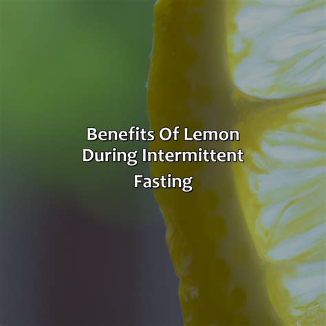 Does Lemon Break Intermittent Fasting Fasting Forward