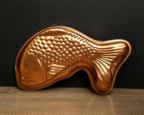 Copper Fish Mold Vintage Kitchen Decor Etsy