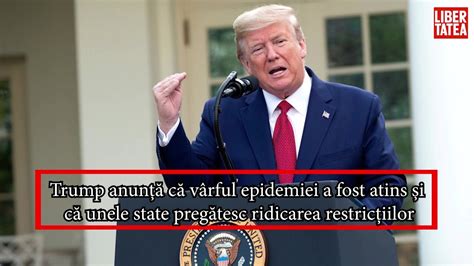 În ziua cu cele mai multe decese în SUA Trump anunță că vârful