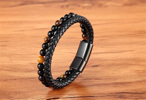 Bracelets En Pierres Naturelles Tiger Eye Cm Tyo Homme Bracelet