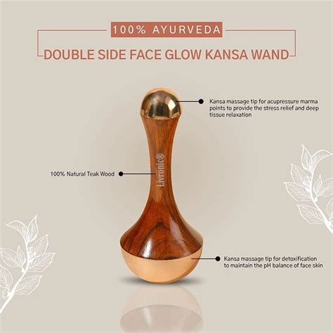 Custom Design Kansa Wand Both Side Kansa Cup Massager For Face And Body