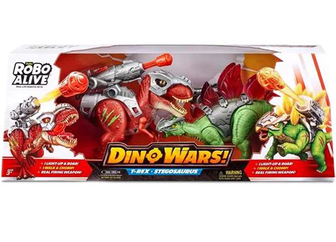 Robo Alive Dino Wars T Rex Stegosaurus Exclusive Robotic Pet Figure 2