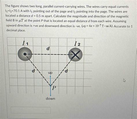 Solved The Figure Shows Two Long Parallel Current Carrying Wires The