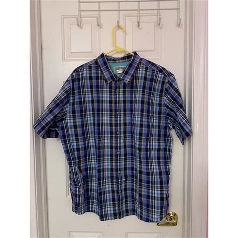 Haband Plaid short Sleeve shirt Men’s Button Up... - Depop