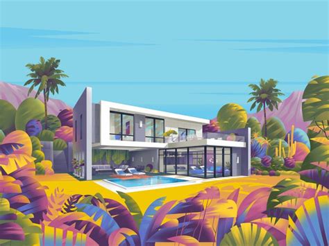 Modern Villa Illustration by Muhammed Sajid