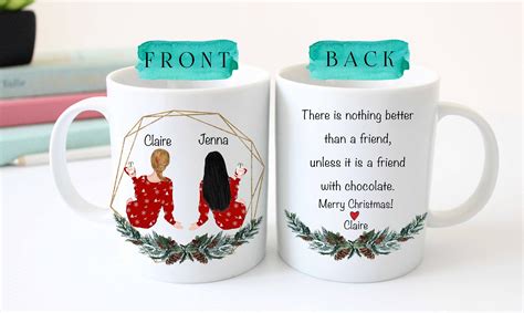 Best Friends Mug Friends Christmas Mug Best Friend Etsy