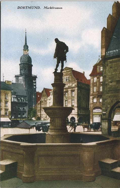 Marktbrunnen Stadtteilansicht Color Ansicht Dortmund