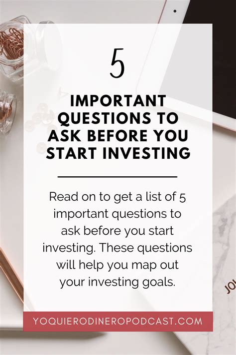 5 Important Questions To Ask Before You Start Investing Yo Quiero Dinero