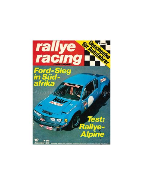 1975 Rallye Racing Magazine 12 German