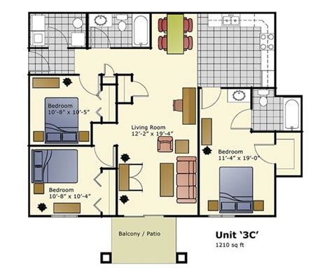 Floor Plans of Autumn Park Apartments in Grand Island, NE