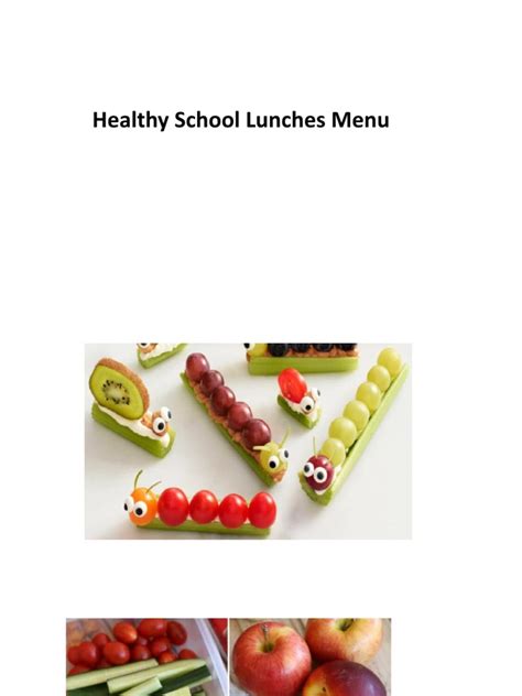 Healthy School Lunch Menu | PDF