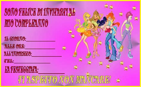 Speciale Winx Inviti Per Compleanno Bimbi Di Carta