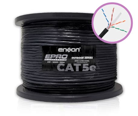 Compra Enson Bobina De Cable Cat5e UTP 305 Metros Negro EPRO CAT5E