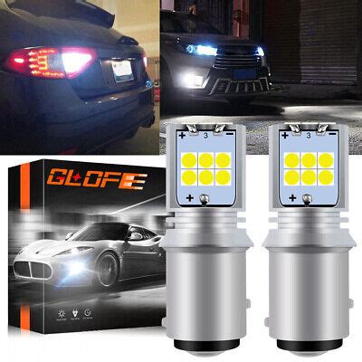 GLOFE 2X 1157 2057 2357 7528 BAY15D LED Bulbs Back Up Reverse Light