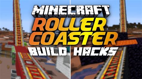 Roller Coaster Build Hacks In Minecraft Youtube