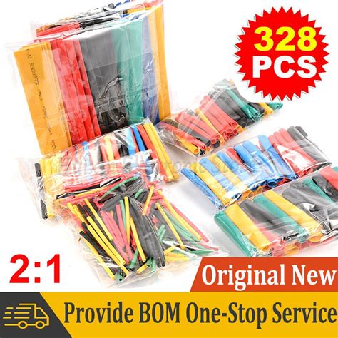 328pcs 8 Sizes 5 Color Polyolefin 2 1 Halogen Free Heat Shrink Tubing