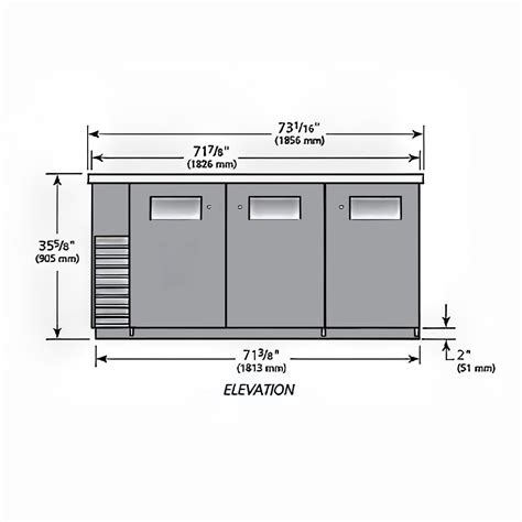 True Tbb 24 72 Hc 73 18 Bar Refrigerator 3 Swinging Solid Doors Black 115v