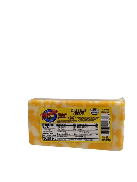 1 Lb Colby Jack Cheese Westby Cooperative Creamery