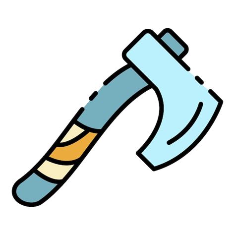 Premium Vector Axe Icon Outline Axe Vector Icon Color Flat Isolated