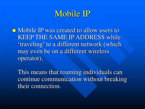 Ppt Mobile Ip Powerpoint Presentation Free Download Id3335258