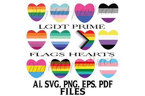 Lgbt Pride Flags Heart Figure Graphic By Krasnevchik Creative Fabrica