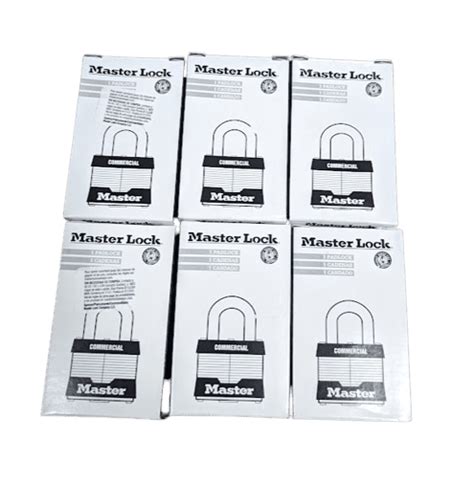 6-PACK Master Lock 2″ COMMERCIAL Laminated Padlock Keyed Alike 5KA – Garland Home Center