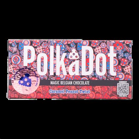 Polkadot Mushroom Belgian Chocolate Caramel Peanut Twist Grams