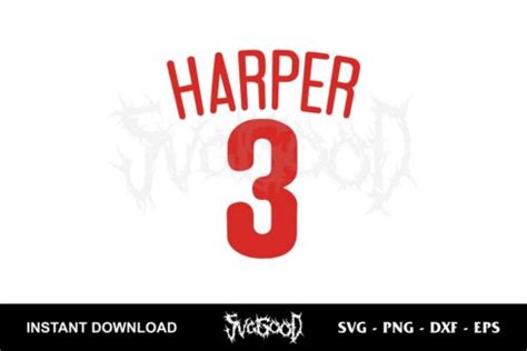 Bryce Harper 3 Jersey SVG - SVGGOOD